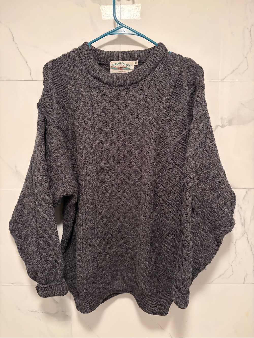 100% wool grey sweater size medium
